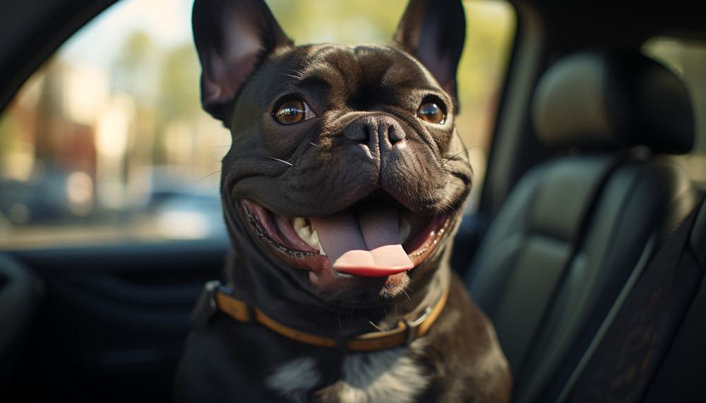 How do you secure your pet dog in the car?